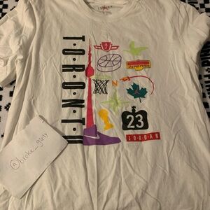 Air Jordan Toronto Edition White Graphic T-Shirt